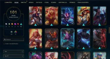 Unranked com TODOS os Champs e 101 Skins ( ADC / MID )