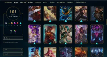 Unranked com TODOS os Champs e 101 Skins ( ADC / MID )
