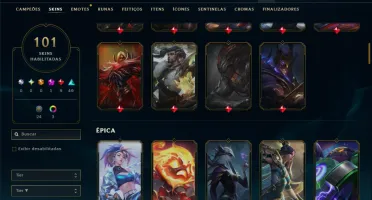 Unranked com TODOS os Champs e 101 Skins ( ADC / MID )