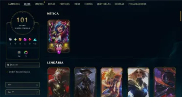 Unranked com TODOS os Champs e 101 Skins ( ADC / MID )
