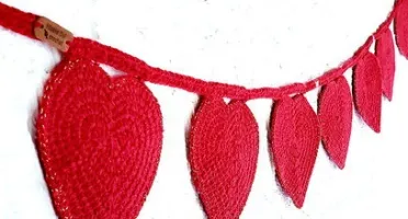 Varal de Corações em Crochê Valentine's