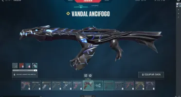 Vandal Ancifogo - Canivete Balisong - Awp Lugubre - Valorant