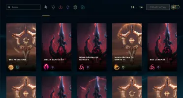Conta Desde 2015 com 250 skins, 3 Ultimates e 7 vitoriosas