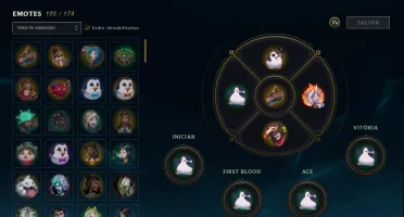 Conta de lol, com 124 skins e com 2k de rp