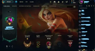 Conta Lol Mono Kat 201 Skins E Vários Espólios