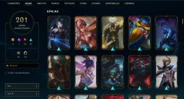 Conta Lol Mono Kat 201 Skins E Vários Espólios