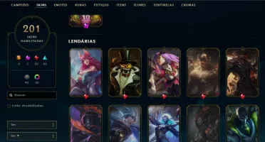 Conta Lol Mono Kat 201 Skins E Vários Espólios