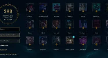 conta de lol gold com varias skins