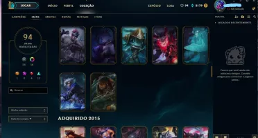 Conta lol Com todos os campeoes , Gold 1flex lvl 45