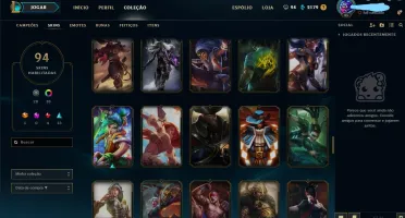 Conta lol Com todos os campeoes , Gold 1flex lvl 45