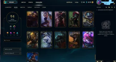 Conta lol Com todos os campeoes , Gold 1flex lvl 45