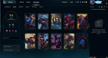 Conta lol Com todos os campeoes , Gold 1flex lvl 45