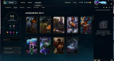 Conta lol Com todos os campeoes , Gold 1flex lvl 45