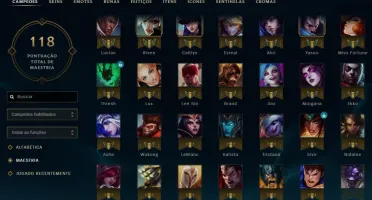Conta Gold 4, 31 Campeões, 10 skins, mmr bom.