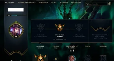 Conta Gold 4, 31 Campeões, 10 skins, mmr bom.
