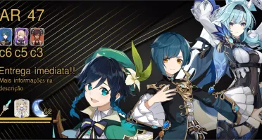 AR 47 Venti / Eula / Diluc / Xingqiu c6 Conta Genshin Impact