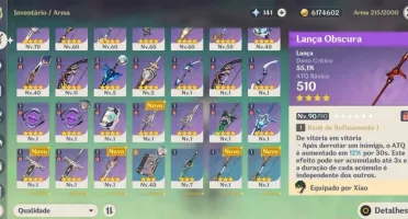 AR 52 Xiao Venti Kazuha Diluc Qiqi Jean
