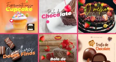 Pack Artes Canva Confeitaria 50 Temas Editáveis