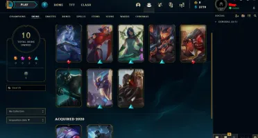 Conta lol platina, mmr bom algumas skins (2 lendarias)