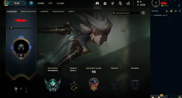 Conta lol platina, mmr bom algumas skins (2 lendarias)