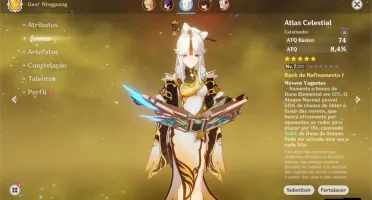 GENSHIN IMPACT CONTA AR-5 ATLAS CELESTIAL, NINGGUANG, BEIDOU