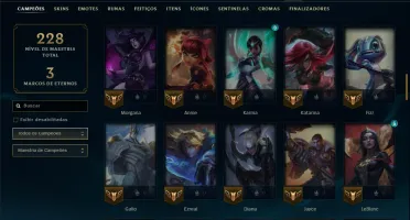 Prata 4 com 90 Champs e 51 Skins