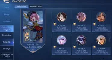 CONTA MOBILE LEGENDS LV.84 / 101 SKINS / 91 HERÓIS