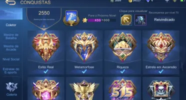 CONTA MOBILE LEGENDS LV.84 / 101 SKINS / 91 HERÓIS