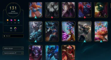 Ferro 3 com TODOS os champs e 131 Skins ( Mais de 15 Jogos )