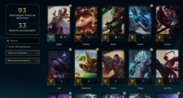 Conta Platina 2 Kayle juiza, Rammus rei, Kassadin Hextec etc