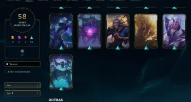 Conta Platina 2 Kayle juiza, Rammus rei, Kassadin Hextec etc