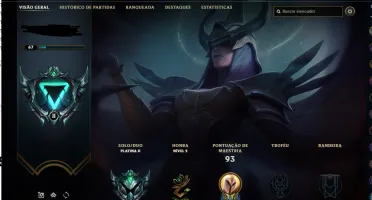Conta Platina 2 Kayle juiza, Rammus rei, Kassadin Hextec etc