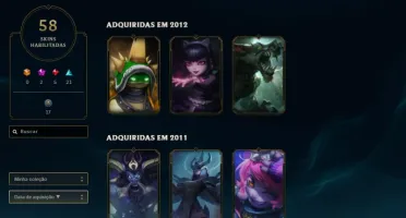 Conta Platina 2 Kayle juiza, Rammus rei, Kassadin Hextec etc