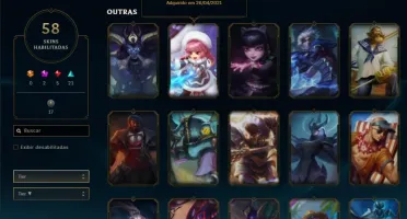 Conta Platina 2 Kayle juiza, Rammus rei, Kassadin Hextec etc