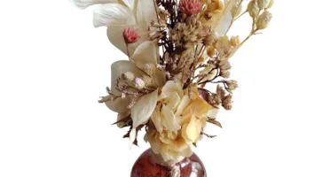 Arranjo Rústico com flores desidratadas