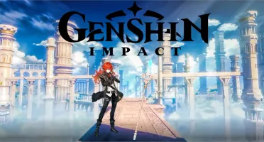 Conta Genshin Impact AR 7 com Diluc e Espinha Celestial