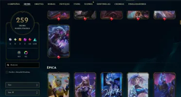 Esmeralda 3 com TODOS os Champs e 259 Skins ( MAIN MID )