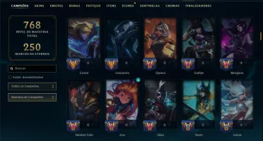 Esmeralda 3 com TODOS os Champs e 259 Skins ( MAIN MID )