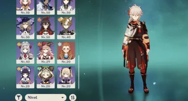Ar55. Ganyu+ amos, kazuha, Raiden, zhongli, Yoimiya, xiao