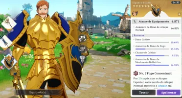 Conta end game 7ds origin Escanor C10 35K Traje Nv3 TOP 121k