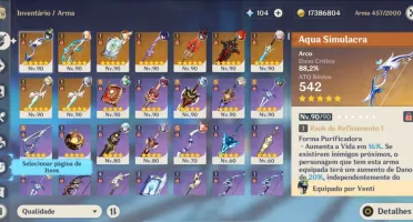 Conta Genshin Impact Vários 5 Estrelas + Conta Star Rail