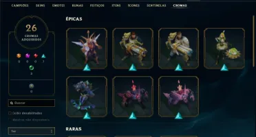 Conta prata 3 com 155 Champs e 159 Skins + 6 Vitoriosas