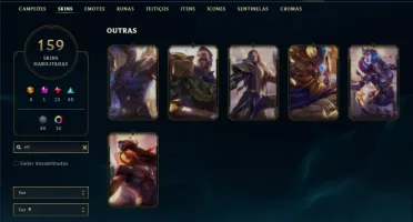 Conta prata 3 com 155 Champs e 159 Skins + 6 Vitoriosas