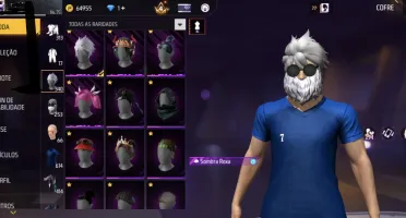 CONTA DE FF NIVEL 75 com todas skins de naruto