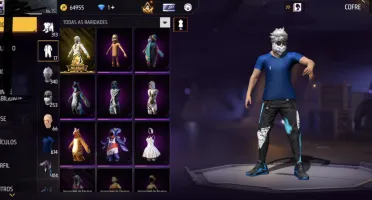 CONTA DE FF NIVEL 75 com todas skins de naruto