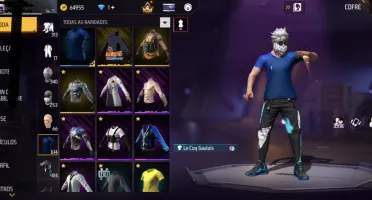 CONTA DE FF NIVEL 75 com todas skins de naruto