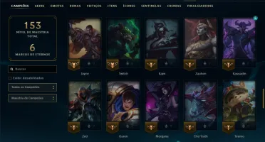 Diamante 3 com 80 Champs e 15 Skins