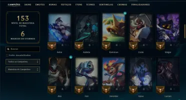 Diamante 3 com 80 Champs e 15 Skins