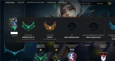Esmeralda 3 com 85 Champs e 40 Skins ( SUP / ADC / JG )