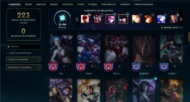 Esmeralda 3 com 85 Champs e 40 Skins ( SUP / ADC / JG )